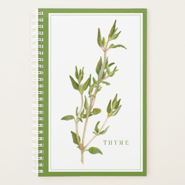 Agenda FRESH THYME 5.5x8.5 Planner / Verde (Anverso)