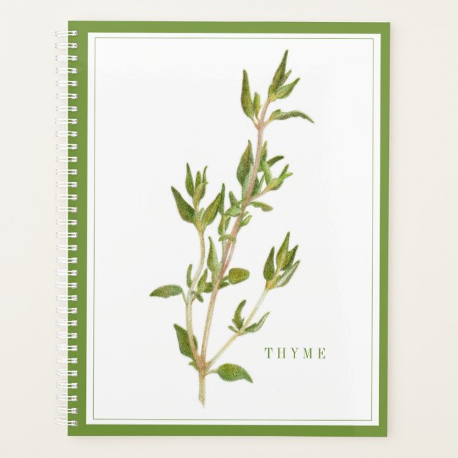 Agenda FRESH THYME 8.5x11 Planner / Green (Anverso)