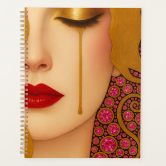 Agenda Freya's heartache golden tears in pink motif