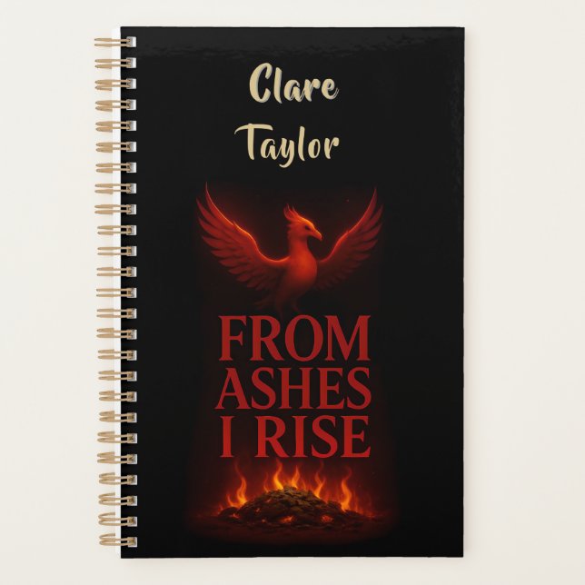Agenda From Ashes I Rise – Phoenix Personalized Planner (Anverso)