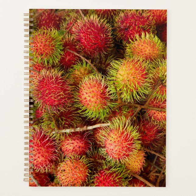 Agenda Fruta de Rambutan en el mercado Can Duoc (Anverso)