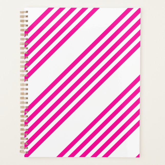 Agenda Fuchsia y cinco rayas blancas (Anverso)