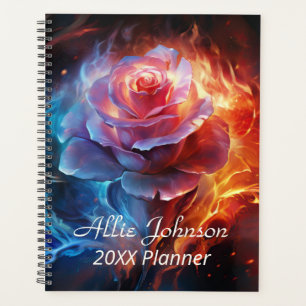 Agenda Fuego y Rosa de hielo personalizado