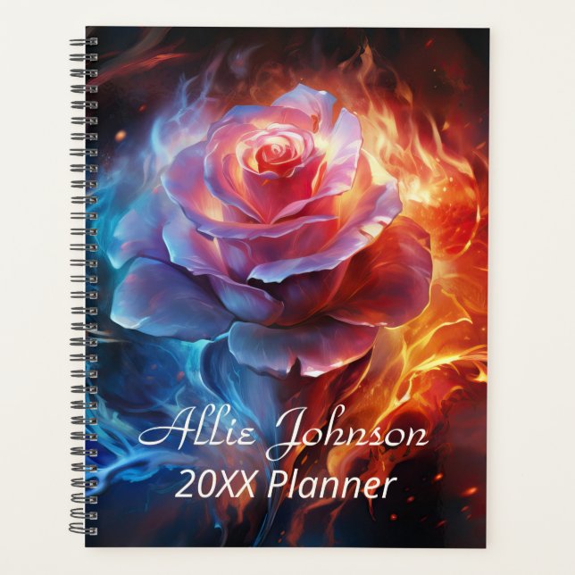 Agenda Fuego y Rosa de hielo personalizado (Anverso)