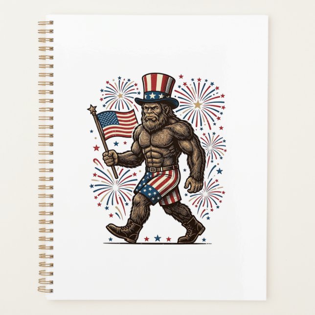 Agenda Fuegos Artificiales Patrióticos Sasquatch Grabado  (Anverso)
