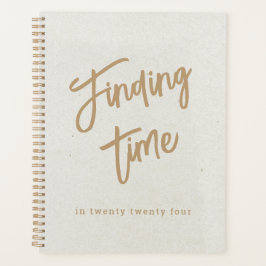 Agenda Fun Bold Gold Script Typography Personalizado Marf