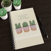 Fun Cactus Mom Personalizado Succulant Planner