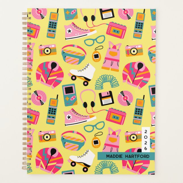 Agenda Fun retro 90s nostalgia – drawings Y2K revival (Anverso)