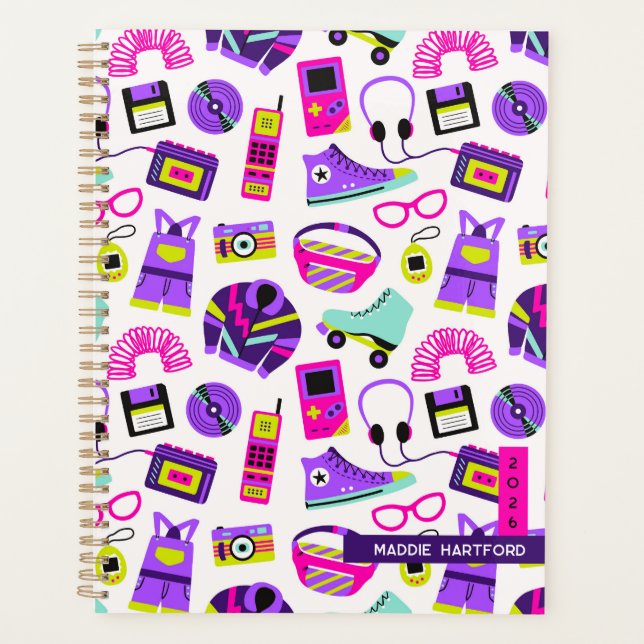 Agenda Fun retro 90s nostalgia – drawings Y2K revival (Anverso)