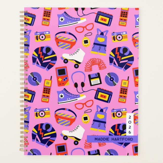 Agenda Fun retro 90s nostalgia – drawings Y2K revival (Anverso)