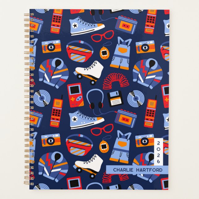 Agenda Fun retro 90s nostalgia – drawings Y2K revival (Anverso)