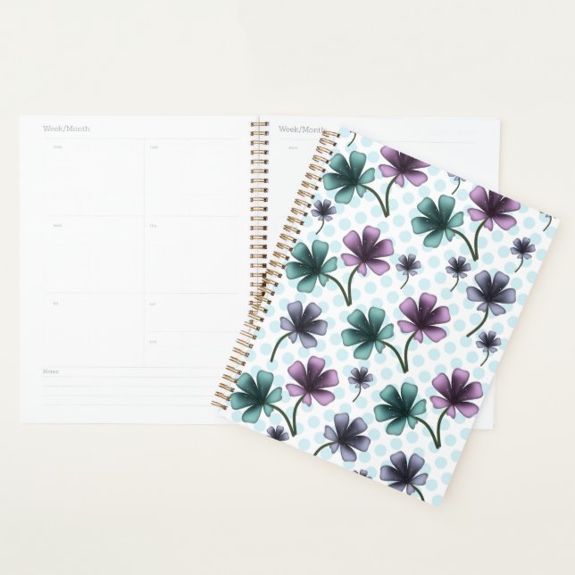 Agenda Funda para iPhone / iPad con estampado floral pers (Demostración)