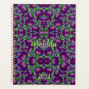 Agenda funky de fruta de planificación de espiral de PLUM