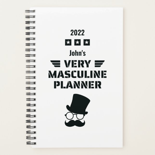 Agenda Funny Black & White Muy Masculino (Anverso)