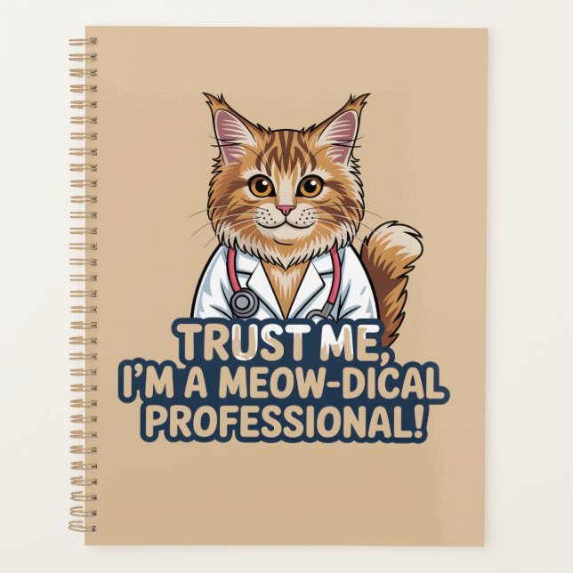 Agenda Funny Cat Doctor Animal Humor Illustration (Anverso)