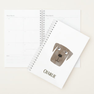 Agenda Funny Chocolate Labrador Recuperador Perro Nombre
