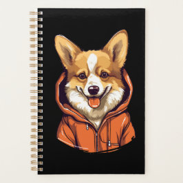 Agenda Funny Corgi Usando Hoodie