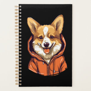 Agenda Funny Corgi Usando Hoodie
