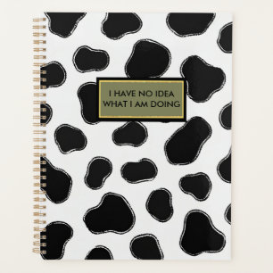 Agenda Funny Cow Print Office Essentials-Boss Babe Vibe