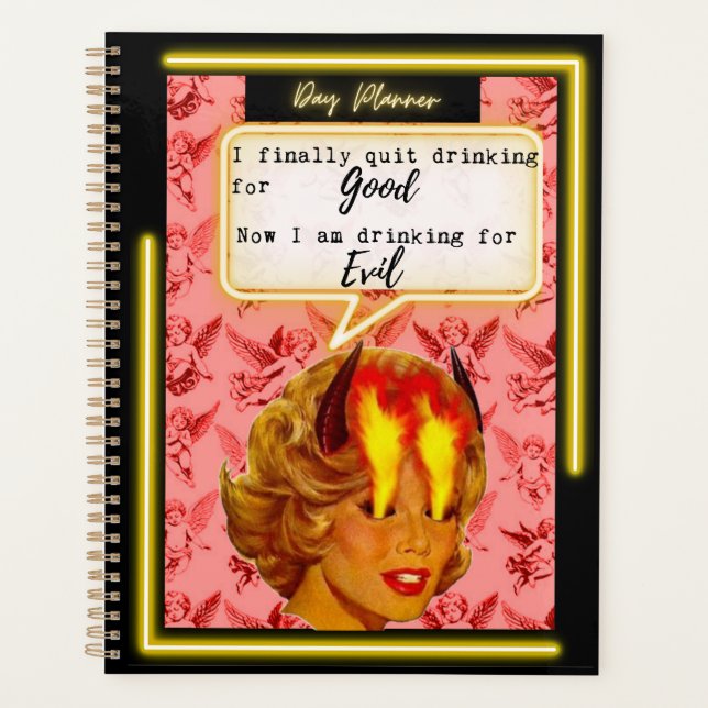 Agenda Funny Day Planner/Journal For Women Sassy-Evil (Anverso)