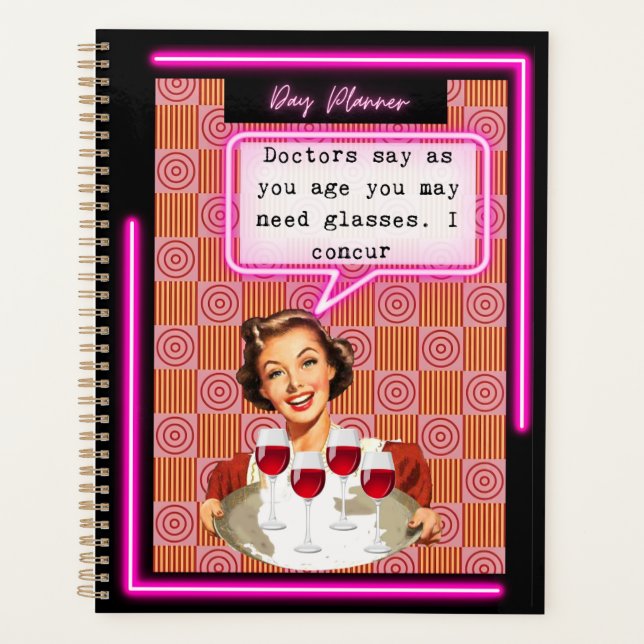 Agenda Funny Day Planner/Journal For Women Sassy-Glasses (Anverso)