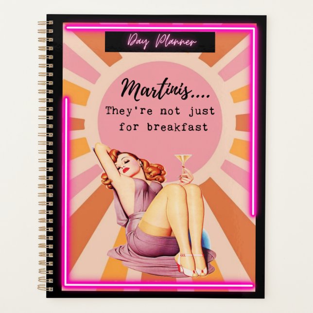 Agenda Funny Day Planner/Journal For Women Sassy-Martinis (Anverso)
