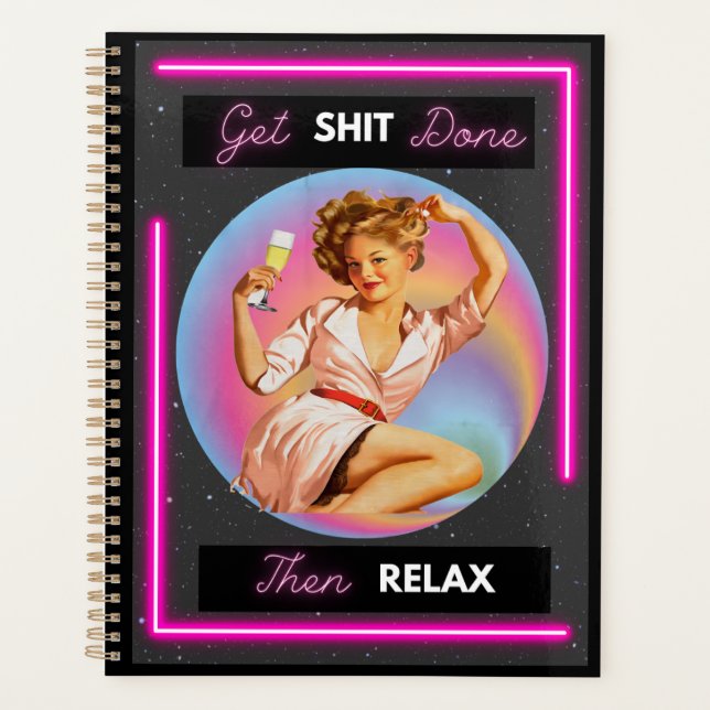 Agenda Funny Day Planner/Journal For Women Sassy-Relax (Anverso)