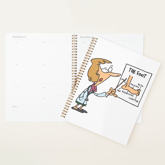 Agenda Funny Doctor Teaching Foot Anatomy (Subido por el creador)