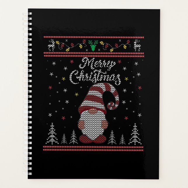 Agenda Funny Gnome Merry Christmas (Anverso)