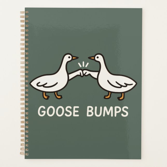 Agenda Funny Goose Bump Personalizado | Fist Bump Geese A (Anverso)