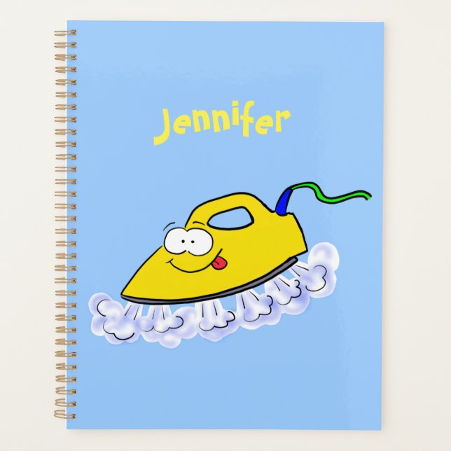 Agenda Funny ilustracion de lavandería de hierro personal (Anverso)