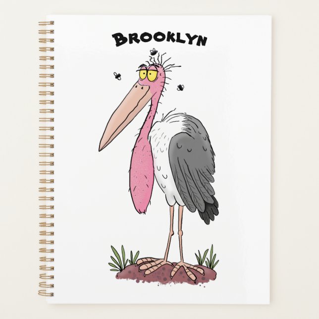 Agenda Funny marabou stork personalizado (Anverso)