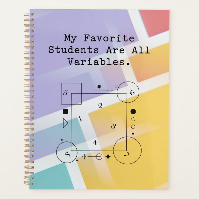 Agenda Funny Math Teacher Humor | Variable Students (Anverso)