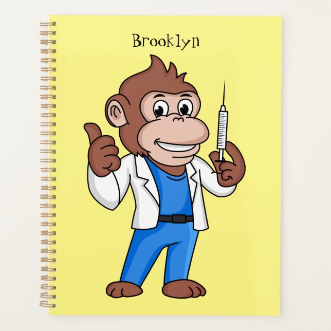 Agenda Funny orangutan ape personalizado médica (Anverso)