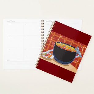 Agenda Funny Personalizado BBQ Grill con canciones y broc