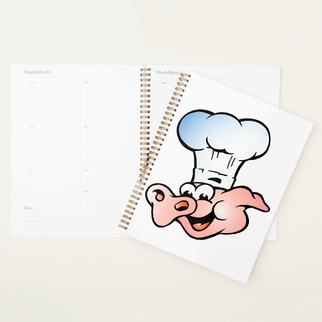 Agenda Funny Personalizado Pig Chef con Gorra (Subido por el creador)
