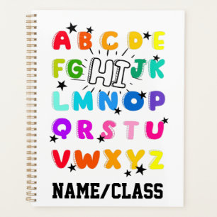 Agenda Funny PreK Kindergarten Hi Alphabet Back To School