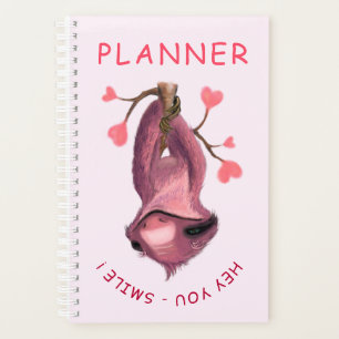 Agenda Funny Romantic Sloth Smile Planner Personalizado