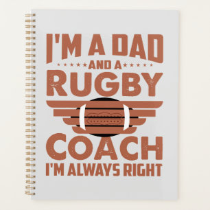 Agenda Funny Rugby Dad y Rugby Coach