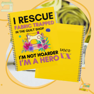 Agenda Funny Sewing Quote Vintage Floral Sewing Machine