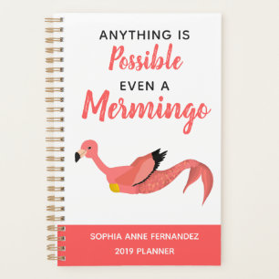 Agenda Funny Sirena Inspiradora Flamingo Mermingo