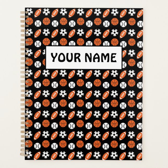 Agenda Funny Sports Balls Planner (Anverso)