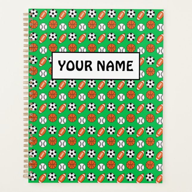 Agenda Funny Sports Balls Planner (Anverso)