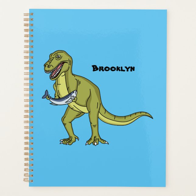 Agenda Funny T rex dinosaur ilustracion (Anverso)