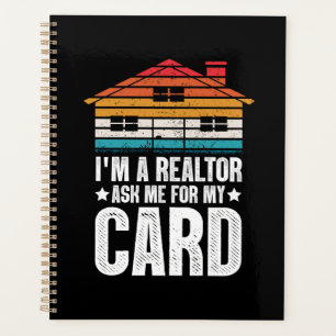 Agenda Funny Vintage Real Estate Broker Realtor Card