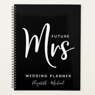 Agenda Futura Sra. Personalizada Planner de la Boda Negra
