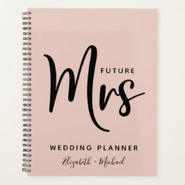 Agenda Futura Sra. Personalizada Rubor Pink Wedding Plann
