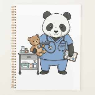 Agenda Futuro Panda Enfermero: Adorable Estudiante de Med