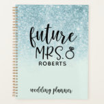 Agenda Futuro Sra. Boda Blue Purpurina<br><div class="desc">Manténgase organizado con su planificación boda con este planificador personalizado con su futuro apellido.</div>