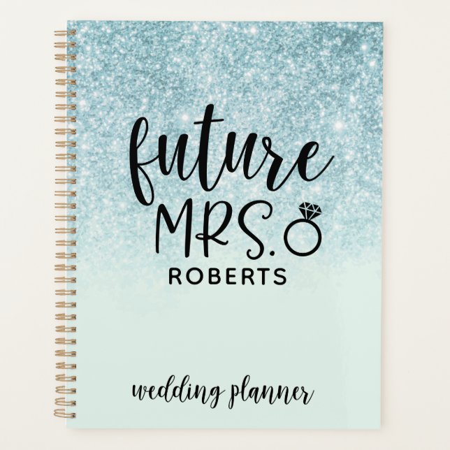 Agenda Futuro Sra. Boda Blue Purpurina (Anverso)